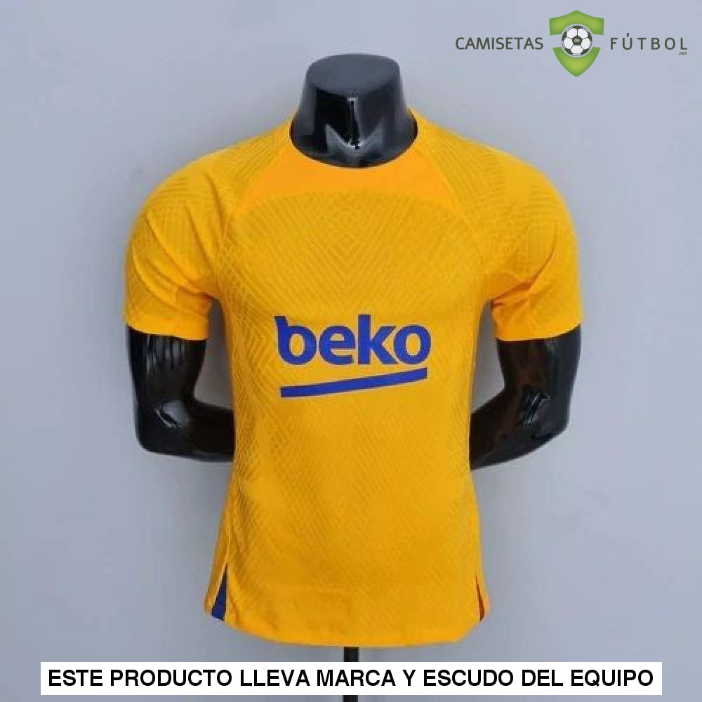 Camiseta Barcelona 22-23, Entreno Amarillo (Player Version)